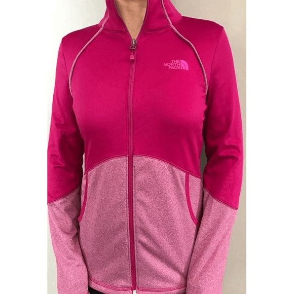 NEW Womens Medium THE NORTH FACE 100 Cinder Full-Zip Coat Jacket Sweatshirt Pink - Picture 1 of 2